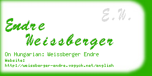 endre weissberger business card